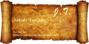 Jakab Tarján névjegykártya